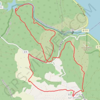 Trace GPS Beaudinard sur Verdon, itinéraire, parcours