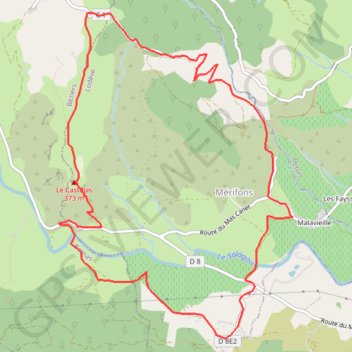 Trace GPS La Lieude - Malavieille, itinéraire, parcours