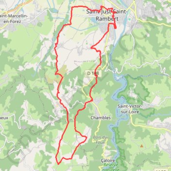Trace GPS Rallye de Grangent - Saint-Just-Saint-Rambert, itinéraire, parcours