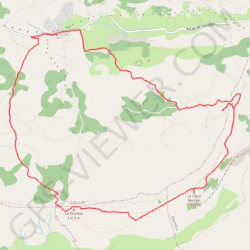 Trace GPS Tour du Haut Montet, itinéraire, parcours