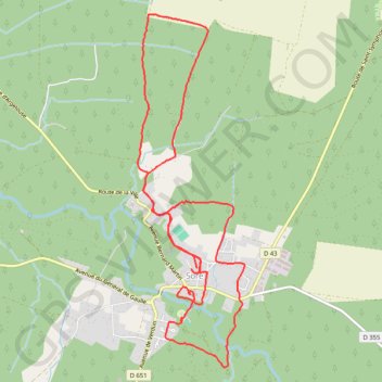 Trace GPS Boucles locales de Sore, itinéraire, parcours