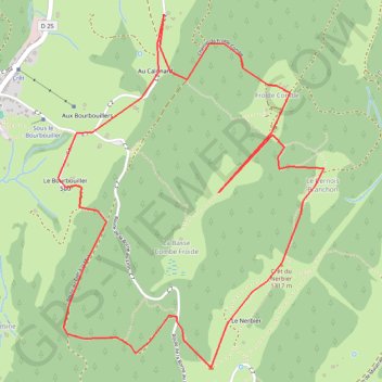 Trace GPS Randonnée dans le Jura, itinéraire, parcours