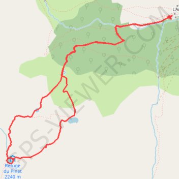 Trace GPS Refuge du Pinet, itinéraire, parcours