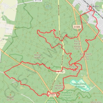 Trace GPS Bois-le-Roi, itinéraire, parcours
