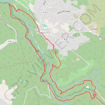 Trace GPS Saint Cézaire - Gorges de la Siagne, itinéraire, parcours