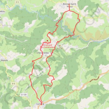 Trace GPS Boisset - Lurieq, itinéraire, parcours