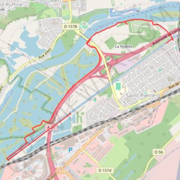 Trace GPS Moulins_PC-autoroute_Haut-Rhêle, itinéraire, parcours