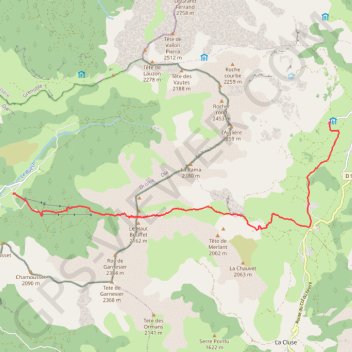 Trace GPS La Jarjatte Lachaud, itinéraire, parcours