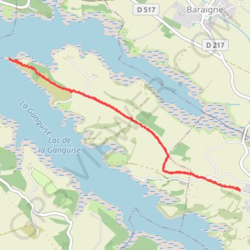 Trace GPS 190105 La Presqu'île, itinéraire, parcours
