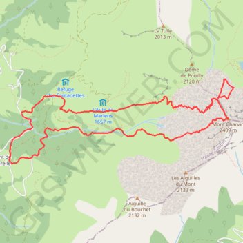 Trace GPS Mont Charvin Face NE et SW (Bornes - Aravis), itinéraire, parcours