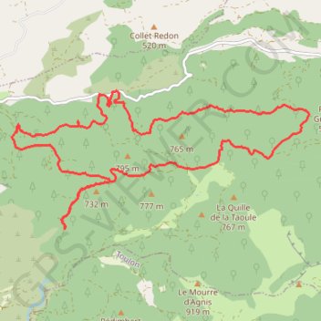 Trace GPS Mazaugues - les Glacières, itinéraire, parcours