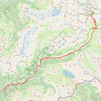 Trace GPS Modane-Col de l'Iseran, itinéraire, parcours