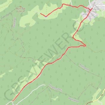 Trace GPS Autour de la Sambine - Prémanon, itinéraire, parcours
