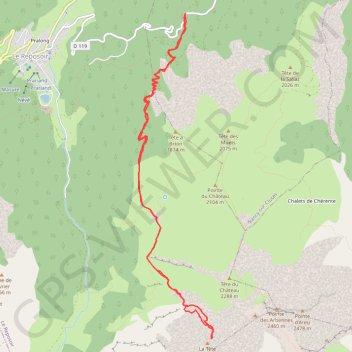 Trace GPS Pointes Longues - Sommet N (Tête des trois hommes), itinéraire, parcours