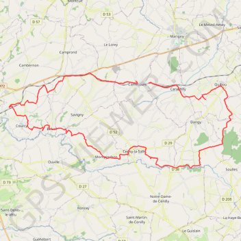 Trace GPS Cametours par Montpinchon, itinéraire, parcours