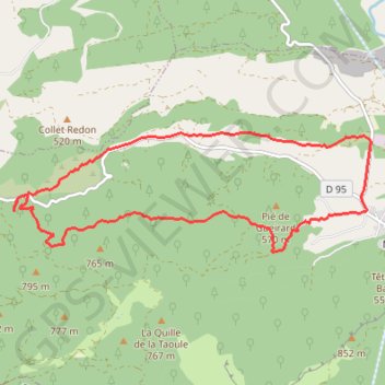 Trace GPS Mazaugues - Glacière Pivaut, itinéraire, parcours