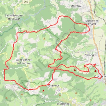 Trace GPS Champdieu - La Grande Tentative, itinéraire, parcours