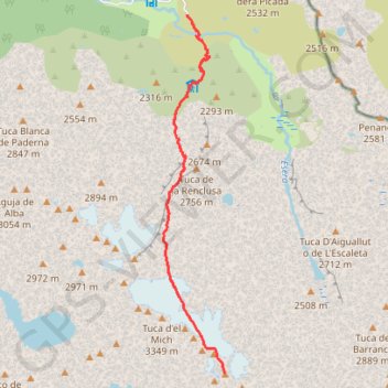 Trace GPS Aneto par la Rencluse, itinéraire, parcours