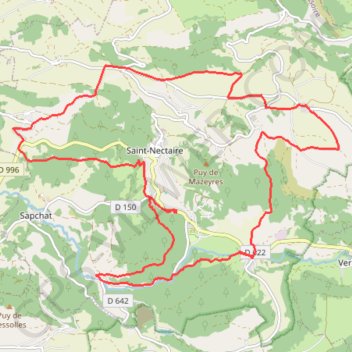 Trace GPS Sancy - Farges - Secteur Saint-Nectaire, itinéraire, parcours