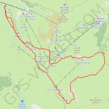 Trace GPS Montségu, itinéraire, parcours