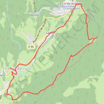 Trace GPS Le pré du Playnet et le Col du Soliet par Château Bernard, itinéraire, parcours