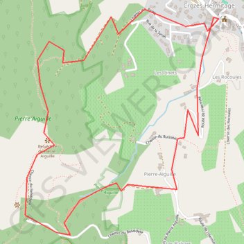 Trace GPS Le belvédère de Pierre-Aiguille, itinéraire, parcours