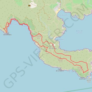 Trace GPS Rando Cap de Norfeu - Costa Brava - Espagne, itinéraire, parcours