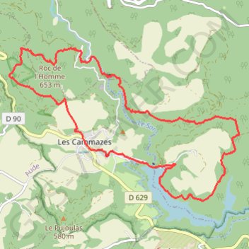 Trace GPS Foret de l'Aiguilles - Les Cammazes, itinéraire, parcours