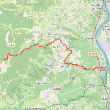 Trace GPS Enduro VTT dans le Pilat, itinéraire, parcours