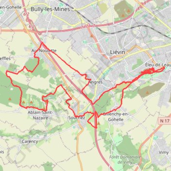 Trace GPS La randonnée du Père Noël - Angres, itinéraire, parcours