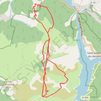Trace GPS La baume de castellane, itinéraire, parcours