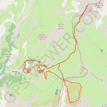 Trace GPS Pic du Mas de la Grave, depuis Besse, itinéraire, parcours
