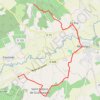 Trace GPS Compostelle - Voie de Vézelay en Gironde - Détour par Monségur au sud de Saint-Ferme, itinéraire, parcours
