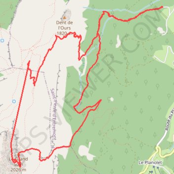 Trace GPS Tour du Grand Som depuis les Reys par les 120 lacets (Chartreuse), itinéraire, parcours