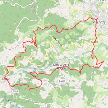 Trace GPS Vaugneray : Col de la Fausse - Aduts - Giraud, itinéraire, parcours