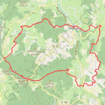 Trace GPS Circuit des sapins - Ouroux, itinéraire, parcours