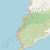Trace GPS Corse- Région Ajaccio- Chemin douanier Parata-plage de Capo di Feno, itinéraire, parcours