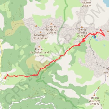 Trace GPS Clignon - Col de l'Encombrette, itinéraire, parcours