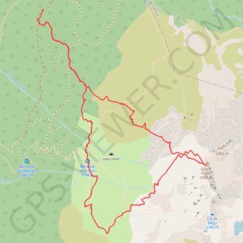 Trace GPS Grand Colon, Couloir Central Ouest (Belledonne), itinéraire, parcours