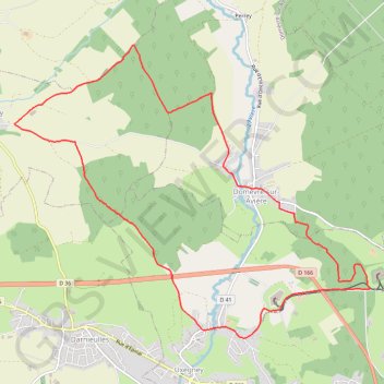 Trace GPS Circuit d'Uxegney, itinéraire, parcours