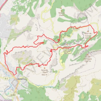 Trace GPS Gémenos - Col du Cros, itinéraire, parcours