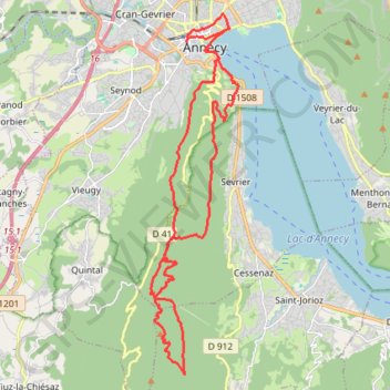 Trace GPS Maxi Race Bénévent - Annecy-le-Vieux, itinéraire, parcours