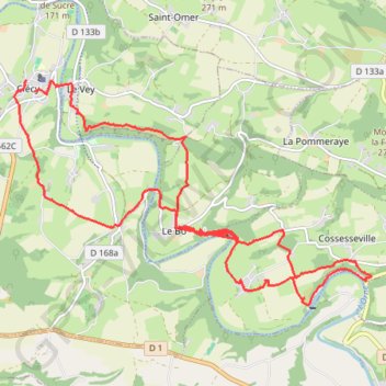 Trace GPS Suisse Normande Rochers des Parcs, itinéraire, parcours