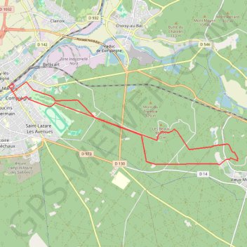 Trace GPS Compiègne, itinéraire, parcours