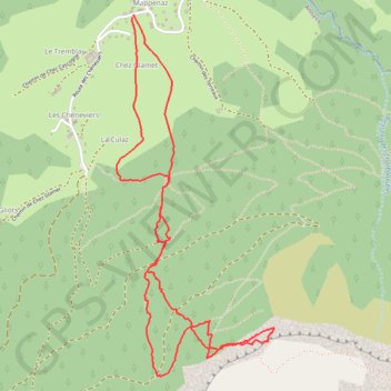Trace GPS Forêt de sous dîne, itinéraire, parcours