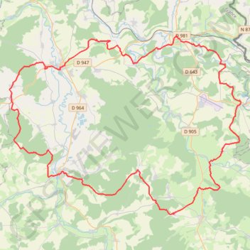Trace GPS Tour aux Marches de Meuse (Meuse) (2021), itinéraire, parcours