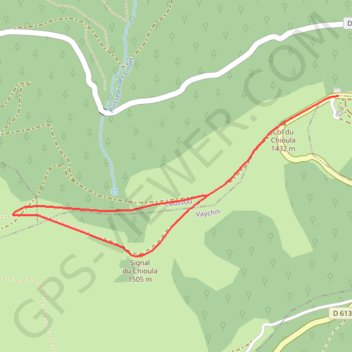 Trace GPS Signal du Chioula, itinéraire, parcours