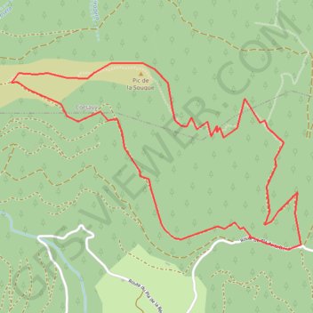 Trace GPS Pic de La Souque, itinéraire, parcours