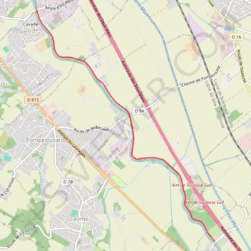 Trace GPS Canal du Midi - Écluse de Vic - Donneville, itinéraire, parcours
