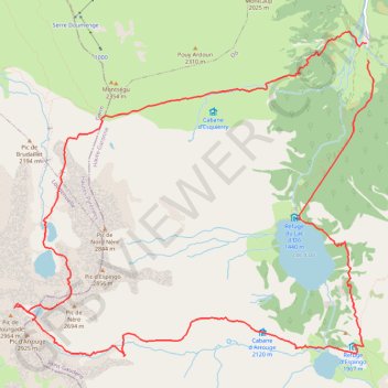 Trace GPS Hourgade sans sommet en boucle, itinéraire, parcours
